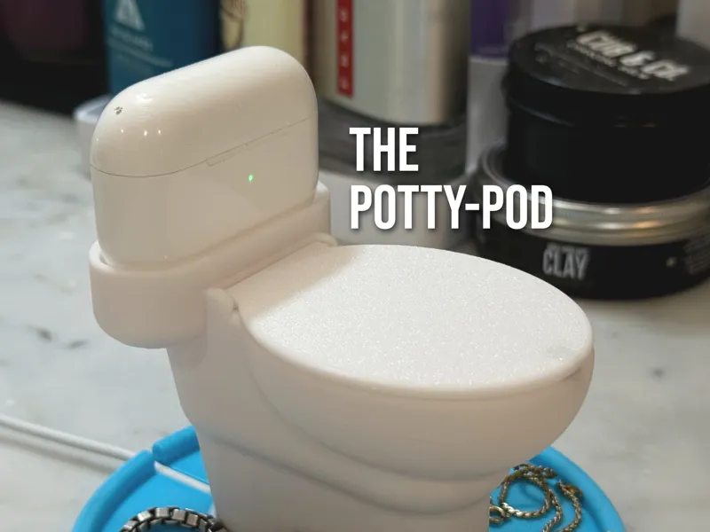 The Potty-Pod: Toilet Shaped Dock & Catchall Tray
