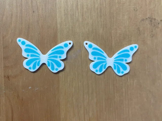 Butterfly Earrings Prints Face Down