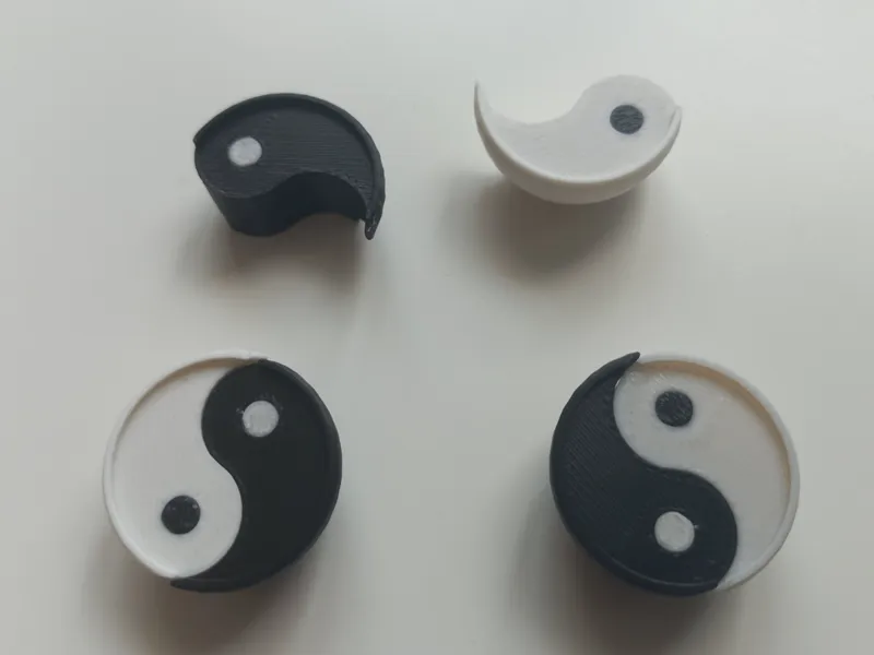 Ying-Yang magnetic teacup tokens