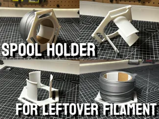 Mini Spool Holder for Leftover Filament