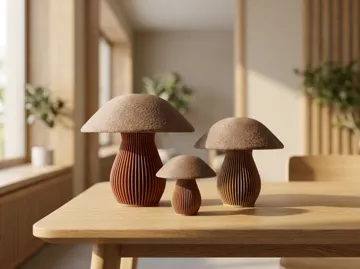 Letrero o emblema decorativo: Moderne Deko-Pilze Set – Minimalistisches Design — vista de referencia 4