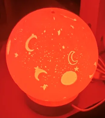 Moon lamp with cute moons and stars