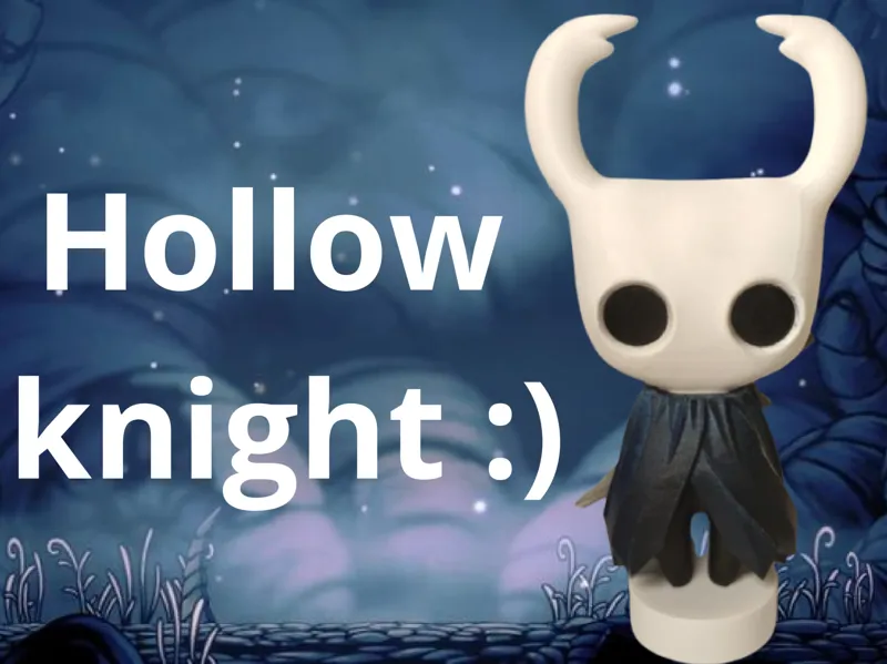"The knight" figure from Hollow Knight.