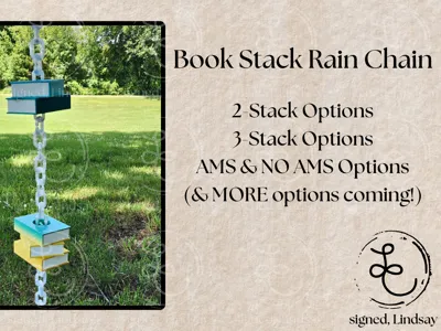 Book Stack Rain Chain (2 & 3 Books)