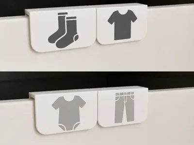 IKEA PAX KOMPLEMENT Drawer Signs – Clothing Icons