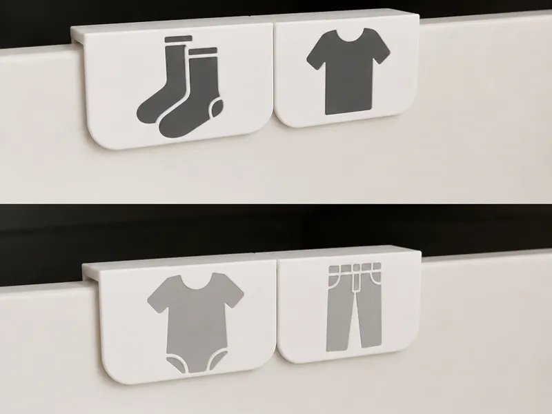 IKEA PAX KOMPLEMENT Drawer Signs – Clothing Icons