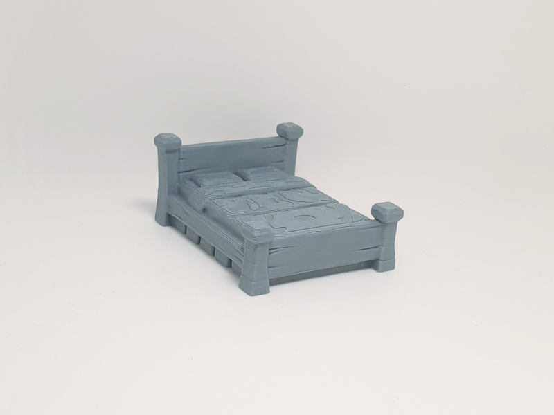 Timber Loopwork Bed 3D model