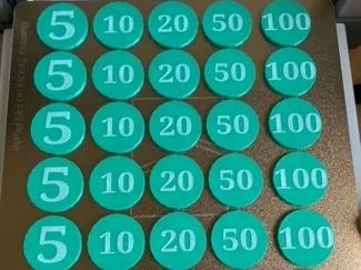 Poker Chips Multi-Coloured NO AMS