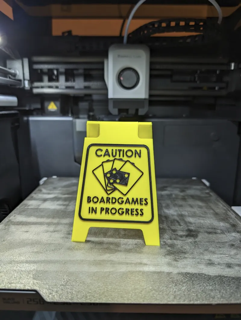Caution Boardgames In Progress Wet Floor Sign