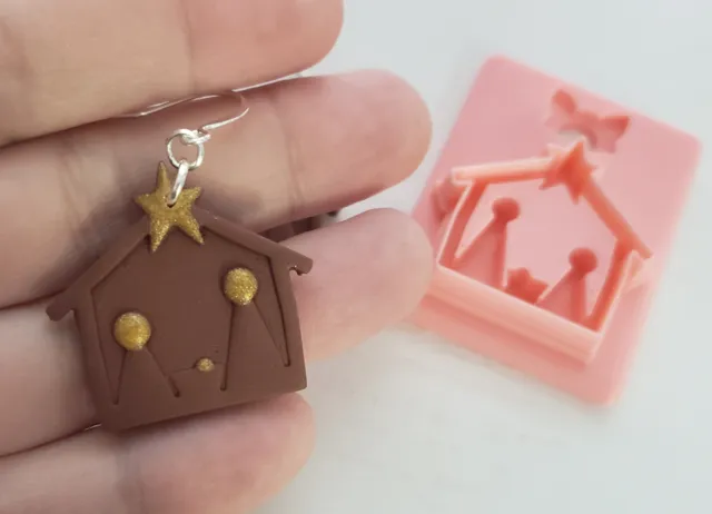 Simple Nativity Polymer Clay Earring Cutter