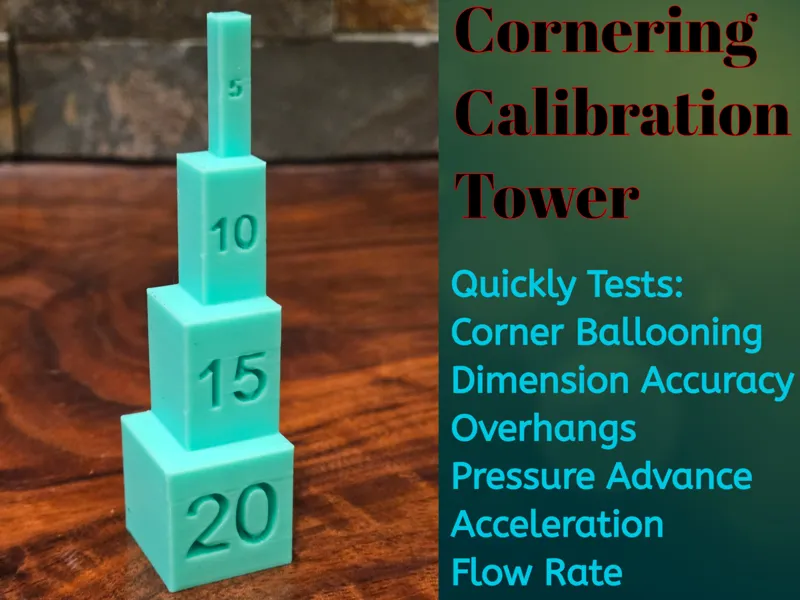 Cornering Calibration Tower by DoodlePrinting