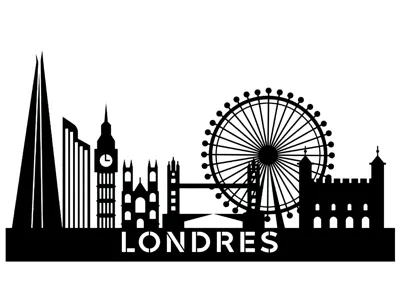 London Skyline Silhouette + Stand