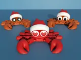 Артикулирана коледна фигурка Christmas Flexi Crab