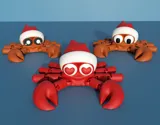 Артикулирана коледна фигурка Christmas Flexi Crab