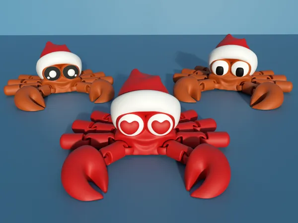 Артикулирана коледна фигурка Christmas Flexi Crab