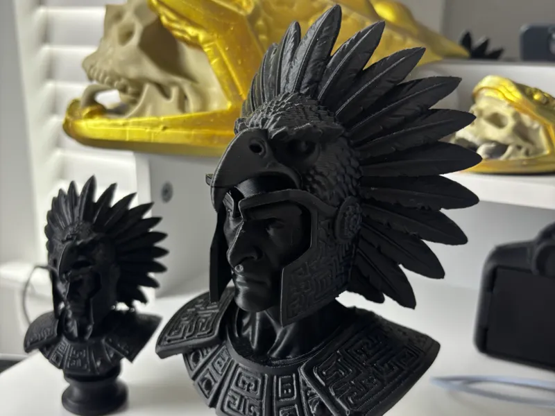Aztec Eagle Warrior Bust – Cuāuhtli