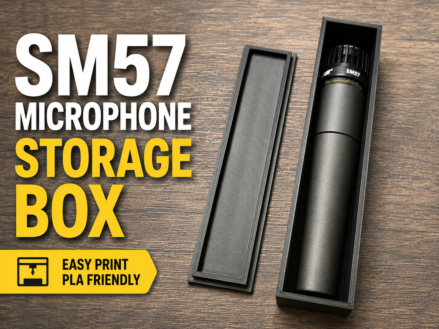Shure SM57 Microphone Box Case - Free 3D Print Model - MakerWorld