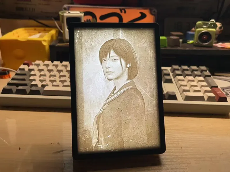 silent hill f 深水雏子 浮雕照片 浮雕灯箱