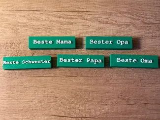 Geschenkschilder für Mama+Papa+Schwester+Oma+Opa