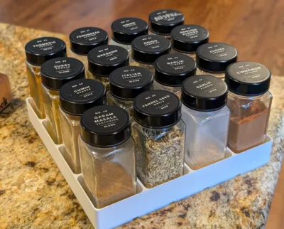 Gridfinity 4oz Spice Jar Organizer (5x5)