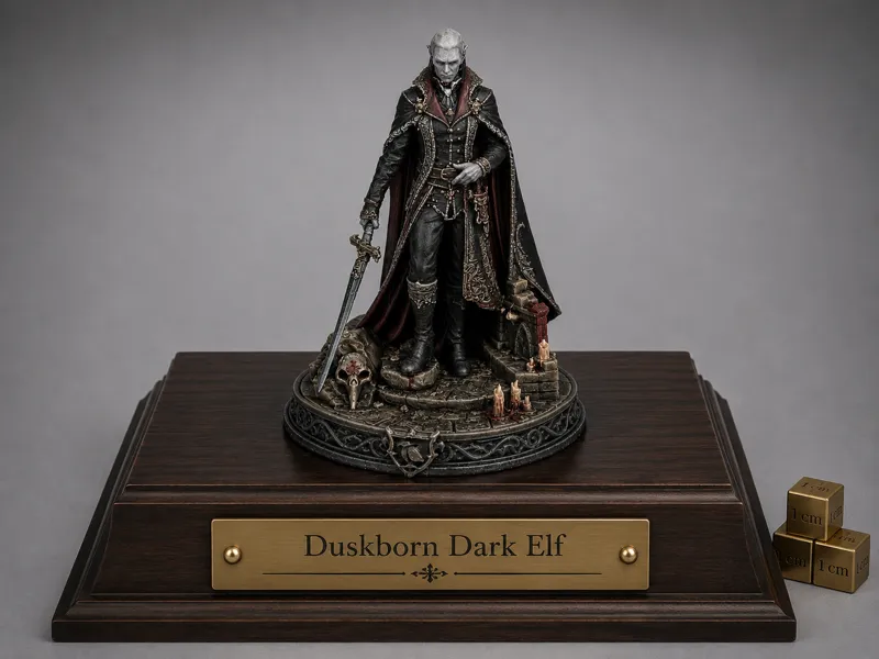 Duskborn Dark Elf Miniature