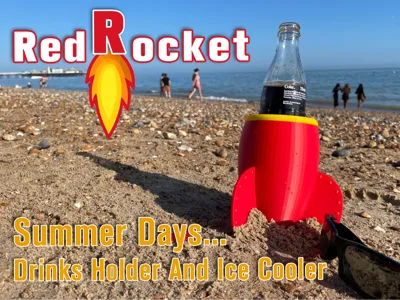 The Summer Red Rocket Drinks Holder & Ice Cooler 