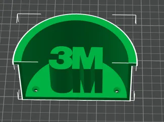 3d haedset wall mount