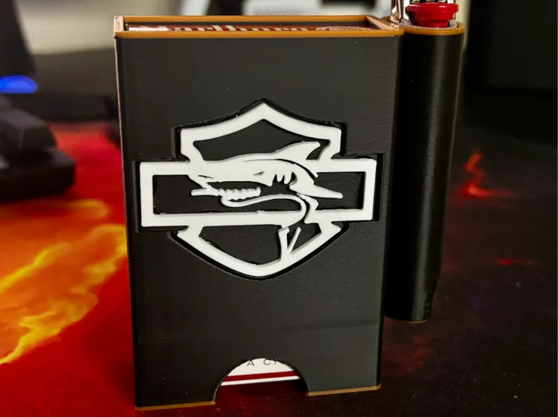 Cigarette & Lighter Case Harley Shark Nation 