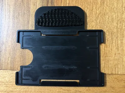 Badge holder, ID card with adhesive velcro