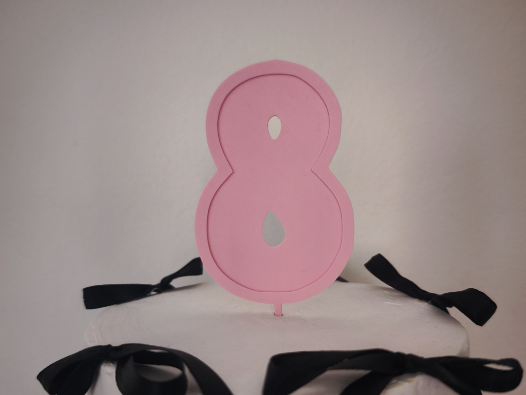 Topper per torte di compleanno numero 8