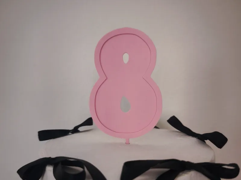 Topper per torte di compleanno numero 8