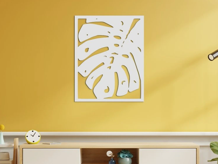 Monstera Deliciosa Leaf 3D Wall Art