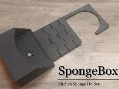 Sponge Holder Hooked on Faucet