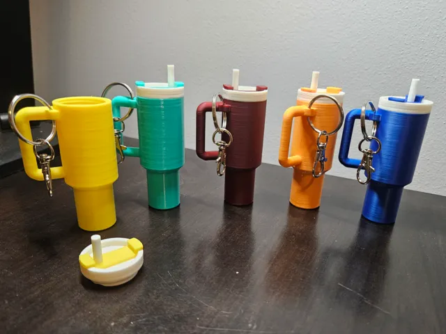 Drink Tumbler Keychain Chapstick Holder