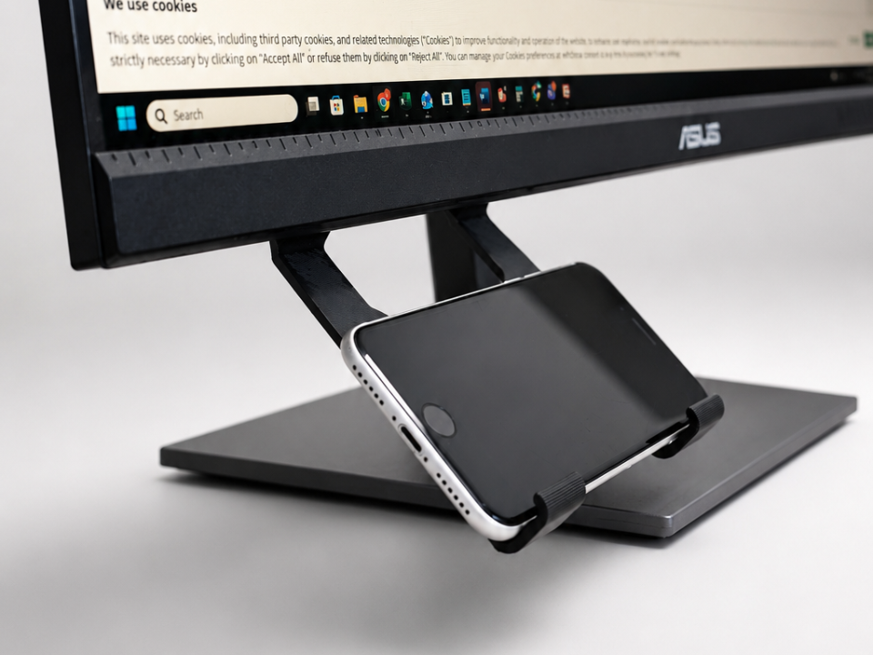 Under-Monitor Phone Holder