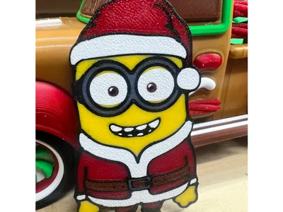 Minions Dave in Santa Suit Keychain Christmas