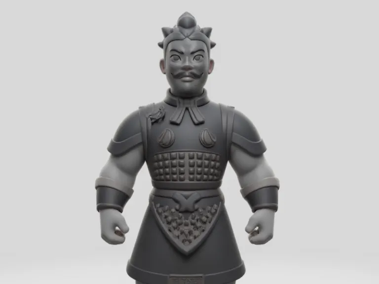 Terracotta Warrior General Cartoon Figurine