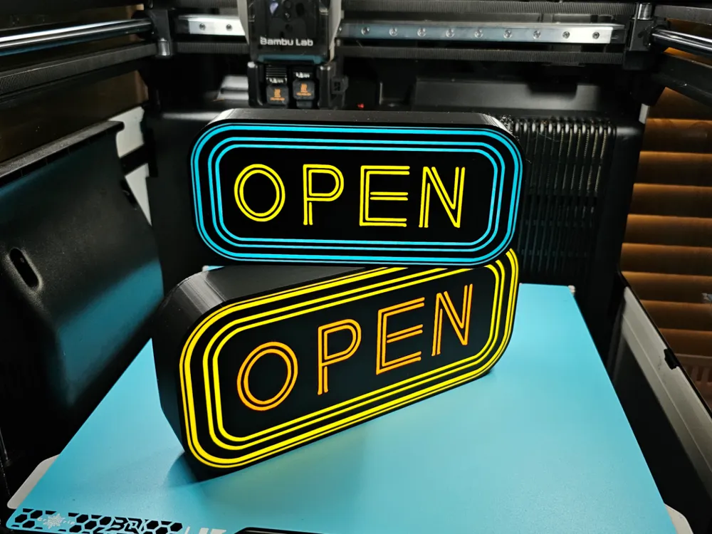 OPEN sign light box - Free 3D Print Model - MakerWorld