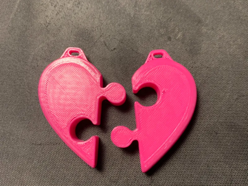 Heart Puzzle Keychain