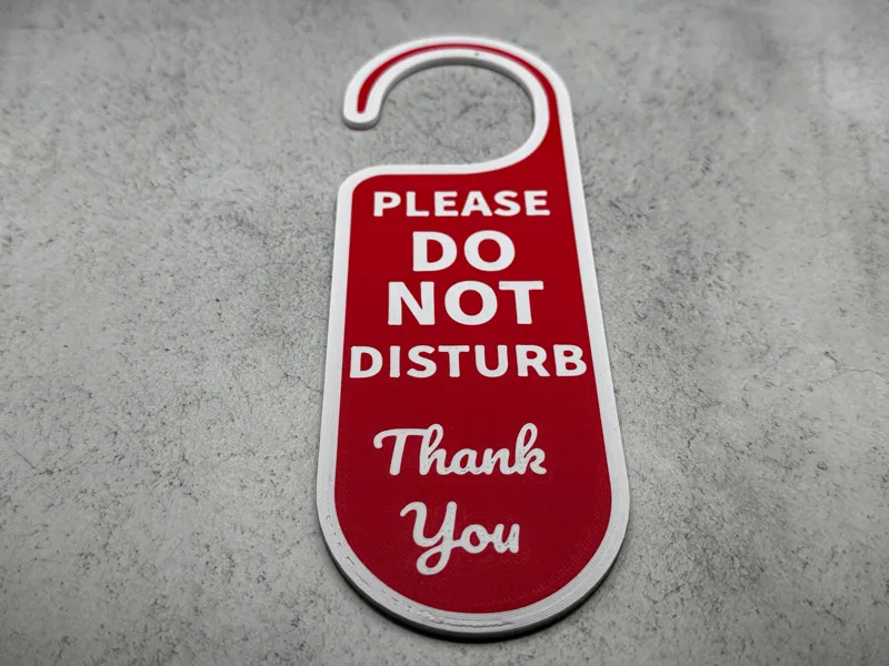 Please do not disturb door sign