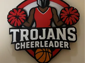 Trojan Basketball Cheerleader Fan Chain
