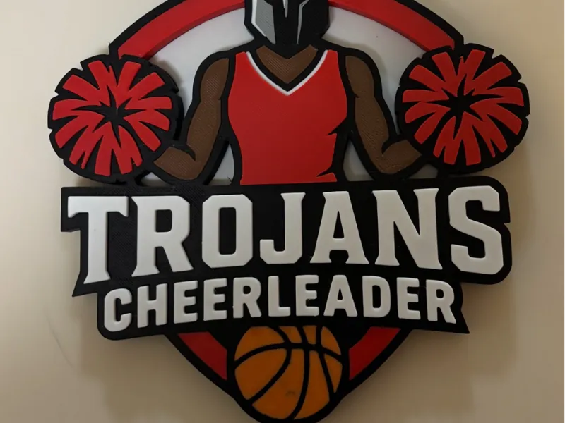 Trojan Basketball Cheerleader Fan Chain