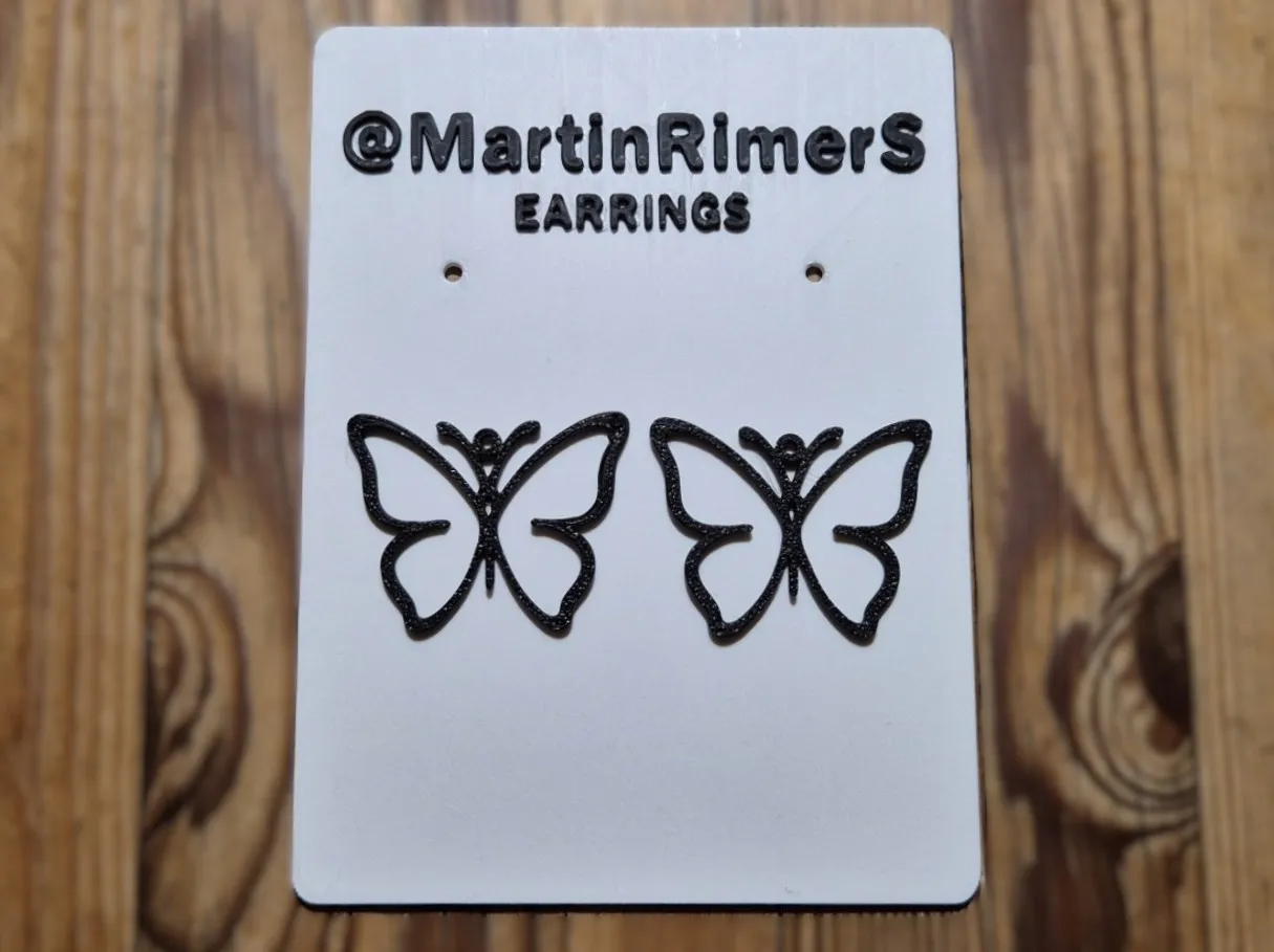 Butterfly earrings view 2