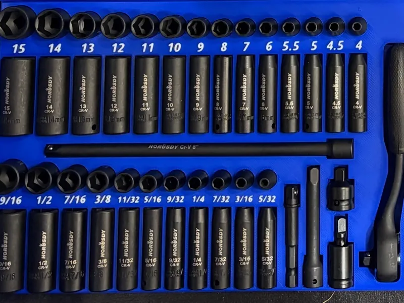 Horusdy 1/4 Drive Socket Set Holder