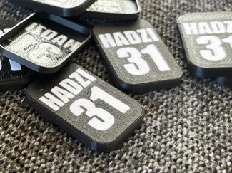 CCM Hockey Stick end plug with name & number