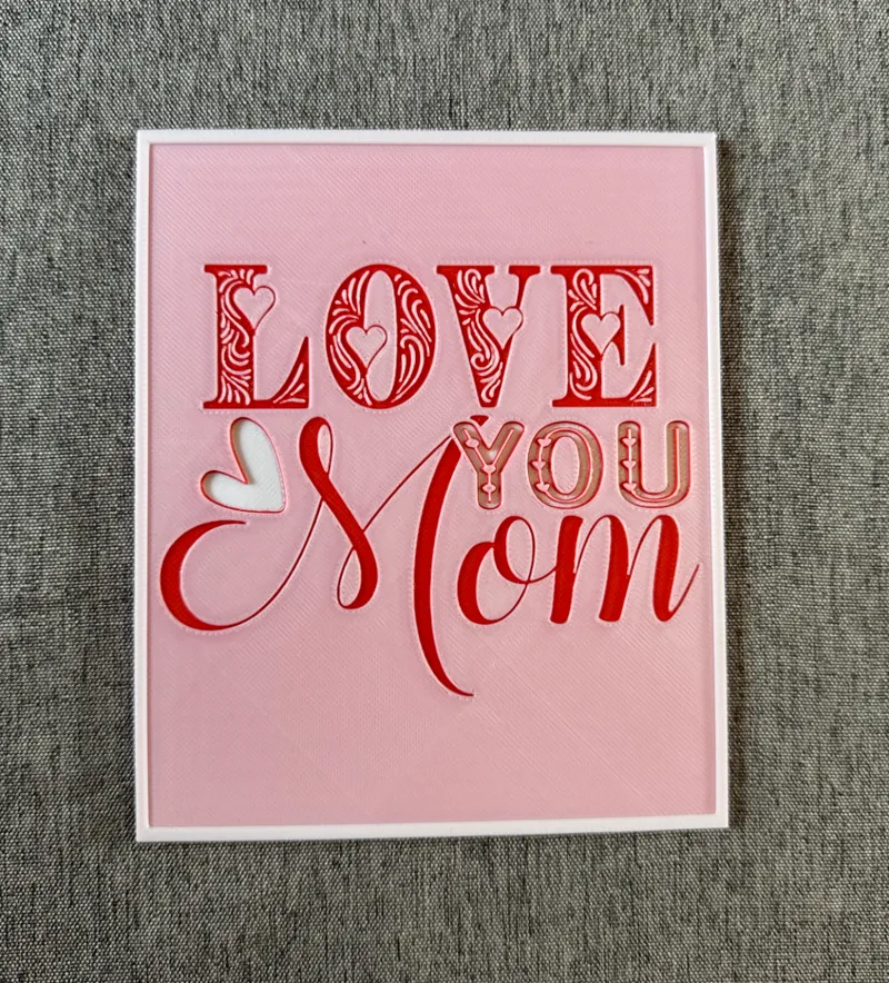 Mother’s day "Love You Mom" hueforge