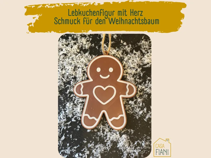 Lebkuchen Anhänger mit Herz – Baumschmuck