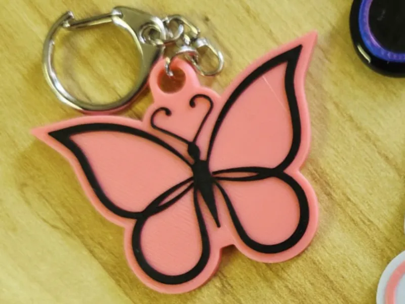 Butterfly nfc keychain