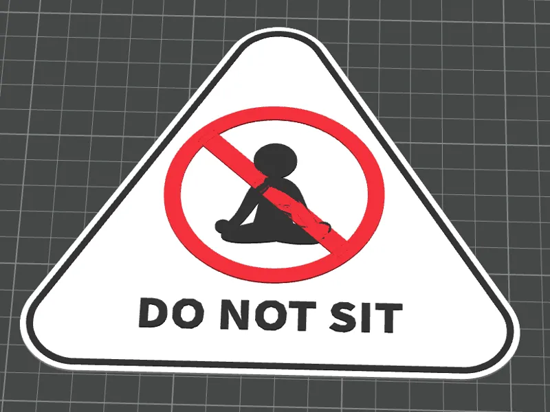 Do not sit sign
