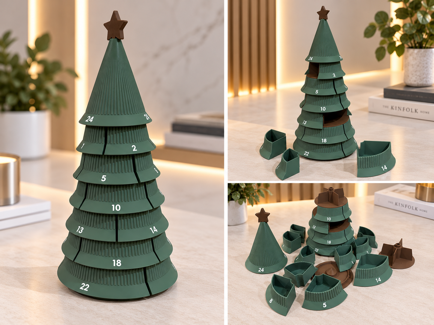 Christmas Tree Advent Calendar – 24 Hidden Drawers - 1
